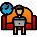 Caucasian Relax Relaxation Icon