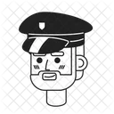 Police Officer Hat Caucasian Male Policeman Detective Icon