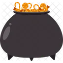 Cauldron Full Of Candy Halloween Scary Icon