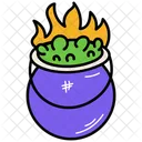 Cauldron Halloween Pot Icon