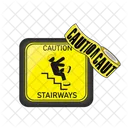 Caution board with caution tap yellow  Icon