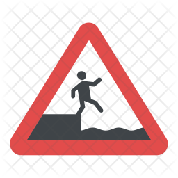 Caution Falling Water Icon