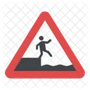 Caution Falling Water Icon