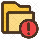 Folder Caution Notification Icon