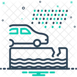 Caution Quake Road  Icon