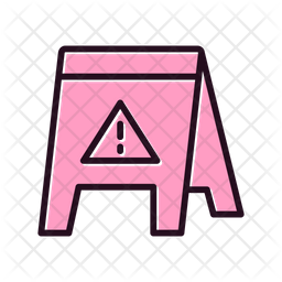 Caution Signboard Icon - Download in Dualtone Style