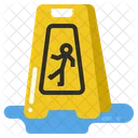 Caution Slippery Sign Icon