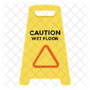 Wet Floor Caution Stand Caution Board Icon