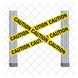 Caution tap yellow in gate  Icon