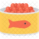 캐비어 생선 음식 아이콘