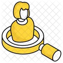 Cazatalentos Busqueda De Perfil Reclutamiento Icono