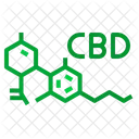 Cbd Molecules Chemical Icon