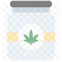 Glas Cannabis Cannabidiol Symbol