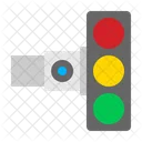 Traffic Light With Cctv Icon