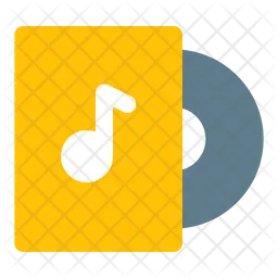 Cd Music With Box  Icon