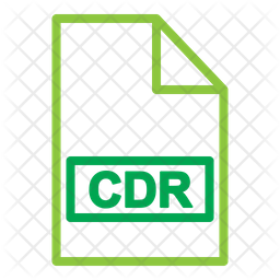 Cdr File Icon - Download in Line Style