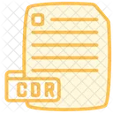 Cdr File Duotone Line Icon Icon