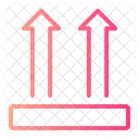 Ce Cote Vers Le Haut Pointant Fleches Icône