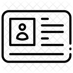 Tarjeta de identificación  Icono
