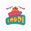 Feliz Lohri Festival De Lohri Celebracao De Lohri Ícone