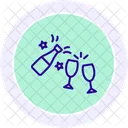 Comida Celebracao Cor Circulo Icone Ícone