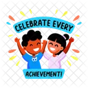 Celebrate Achievement Happy Accomplishment Icon