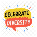 Celebrate Diversity Speak Message Icon