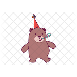 Celebrating Bear Icon
