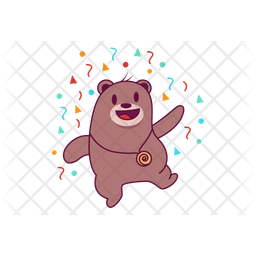 Celebrating Bear Icon