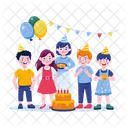 Celebrating Birthday Enjoying Party Icon