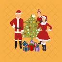 Family Christmas Party Icon