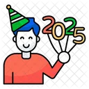 Celebrating New Year New Year Party Happy Icon