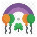 Celebration St Patricks Day Rainbow Icon