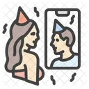 Celebration Online Party Virtual Birthday Icon