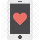 Cell Phone Heart Mobile Icon