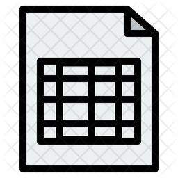 Cell Sheet Icon - Download in Colored Outline Style