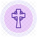 Celtic Cross Line Icon Icon