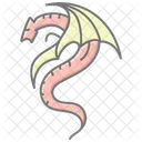 Celtic Dragon Lineal Color Icon 아이콘