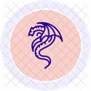 Celtic Dragon Line Icon Icon