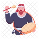 Celtic Drummer Male Character Drummer Icon