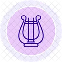 Celtic Harp Line Icon Icon