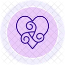 Celtic Knotwork Heart Line Icone Ícone