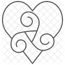 Celtic Knotwork Heart Thinline Icon Icon