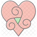 Celtic Knotwork Heart Lineal Color Icon Icon