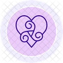 Celtic Knotwork Heart Line Icon Icon
