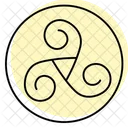 Celtic Spiral Color Shadow Thinline Icon Icon