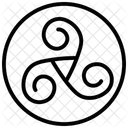 Celtic Spiral Line Icon Symbol