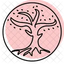Celtic Tree Of Life Color Shadow Thinline Icon Icon