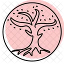 Celtic Tree Of Life Color Shadow Thinline Icon Icône