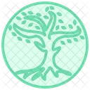 Celtic Tree Of Life Duotone Line Icon Icône